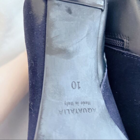 Aquatalia Dia Dress Suede/Calf Bootie Navy/black - Picture 7 of 12